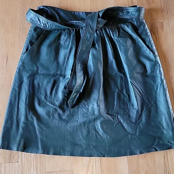 Lamb Leather Skirt, Like New! - Picture 3 of 5